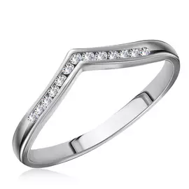 Кольцо из белого золота с бриллиантами 01К625259