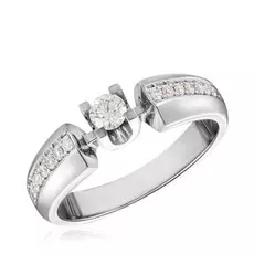 Кольцо из белого золота с бриллиантами 01К032-01