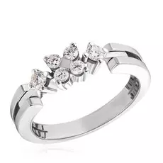 Кольцо из белого золота с бриллиантами 01К034-01