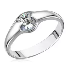 Кольцо из белого золота с бриллиантом 65319002