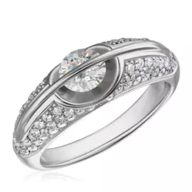 Кольцо из белого золота Танцующий бриллиант Air 65319168