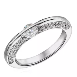 Кольцо из белого золота Танцующий бриллиант Air 65319195