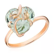 Кольцо из красного золота с аметистом 011112Аз