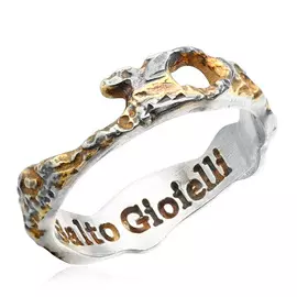 Кольцо из серебра А003а-зол/ч