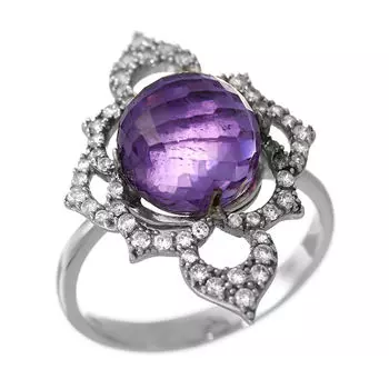 Кольцо из серебра AS-R06598-X-W-Pur-X-W