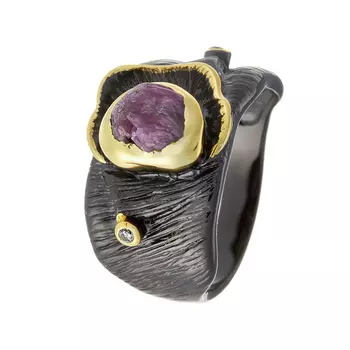 Кольцо из серебра AY-R00103-X-BY-Pin-X-W