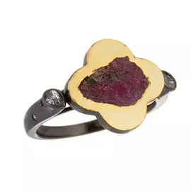 Кольцо из серебра AY-R00121-X-BY-Pin-X-W