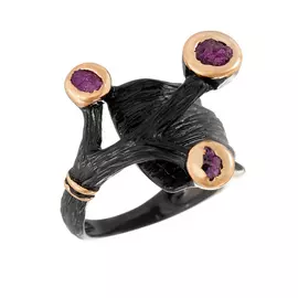 Кольцо из серебра AY-R00158-X-BG-Pin-X-X