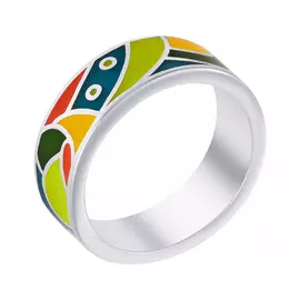 Кольцо из серебра CAS3435R_KO_ENAM_WG