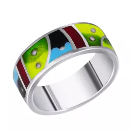 Кольцо из серебра CAS3493R_KO_ENAM_WG