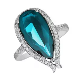 Кольцо из серебра CAS722R-bl-2