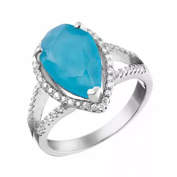 Кольцо из серебра CAS75R-Aq44C