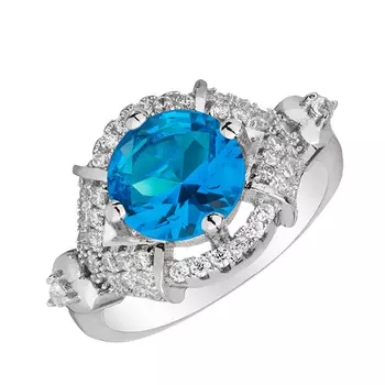 Кольцо из серебра CAS887R-bl-2