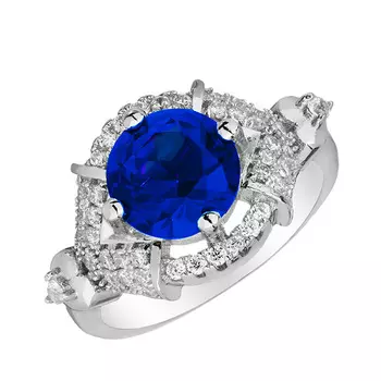 Кольцо из серебра CAS887R-bl