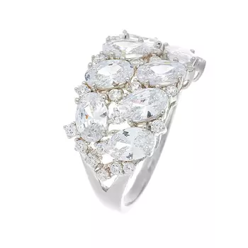 Кольцо из серебра CZ-R00320-X-W-W-X-W