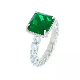 Кольцо из серебра CZ-R00638-X-W-EG-X-W