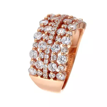 Кольцо из серебра CZ-R00640-X-G-X-X-W