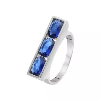 Кольцо из серебра CZ-R00660-X-W-BL-X-X