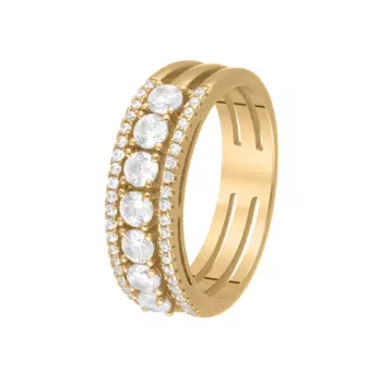 Кольцо из серебра CZ-R00681-X-L-W-X-W