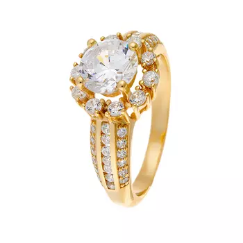 Кольцо из серебра CZ-R00700-X-L-W-X-W