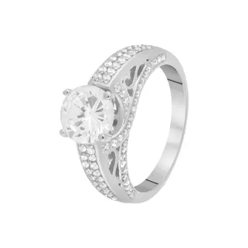 Кольцо из серебра CZ-R00703-X-W-W-X-W