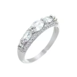 Кольцо из серебра CZ-R00890-X-W-X-X-W