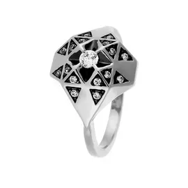 Кольцо из серебра CZ-R01491-X-WB-X-X-W