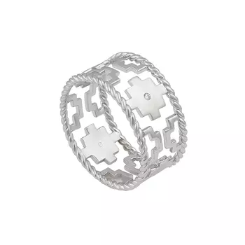Кольцо из серебра CZ-R01558-X-W-W-X-X