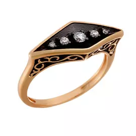 Кольцо из серебра CZ-R01619-X-BG-X-X-W