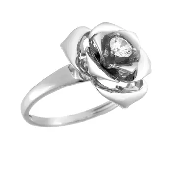 Кольцо из серебра CZ-R01621-X-W-W-X-X