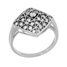 Кольцо из серебра CZ-R01622-X-WB-W-X-W