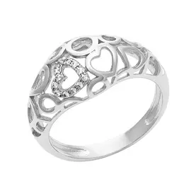 Кольцо из серебра CZ-R01632-X-W-X-X-W
