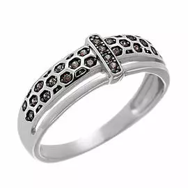 Кольцо из серебра CZ-R01699-X-WB-DB-X-DB