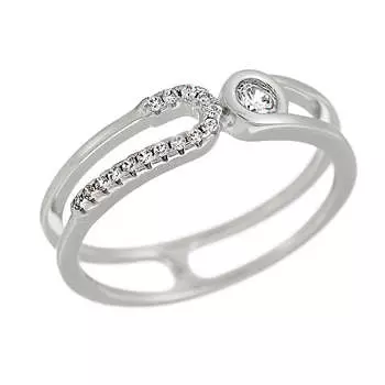Кольцо из серебра CZ-R01954-X-W-W-X-W