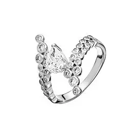 Кольцо из серебра CZ-R02128-X-W-W-X-W