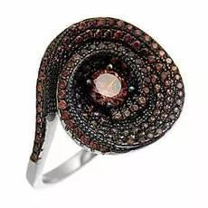 Кольцо из серебра CZ-R02366-X-WB-DB-X-DB