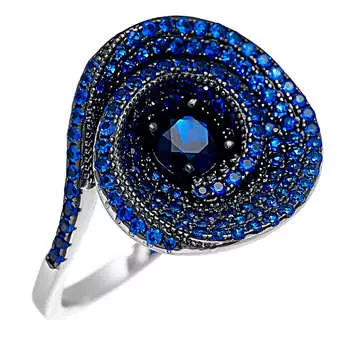 Кольцо из серебра CZ-R02366-X-WB-S4-X-SB