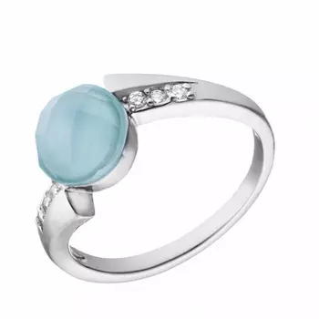 Кольцо из серебра CZS1720R-Aq44C