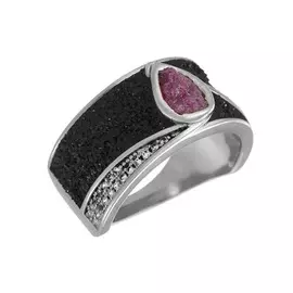 Кольцо из серебра Gl-R00137-X-W-Pin-X-B