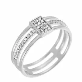 Кольцо из серебра MP-R01504-X-W-X-X-W