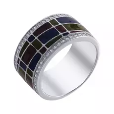 Кольцо из серебра OL00793B_KO_ENAM_001_WG