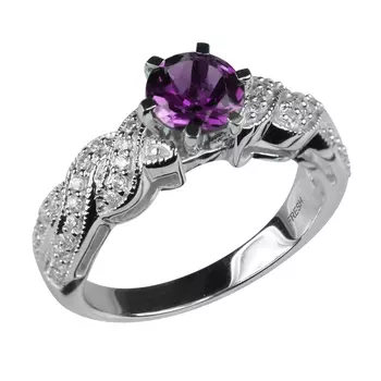 Кольцо из серебра PD-R04668-X-W-Pur-X-W