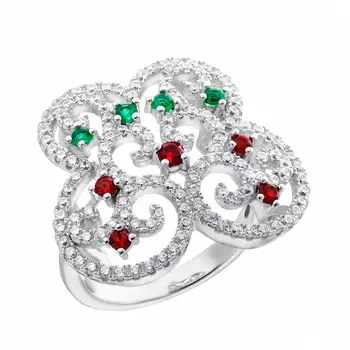 Кольцо из серебра R44522-mix