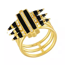 Кольцо из серебра R6164_KO_ENAM_001_YG