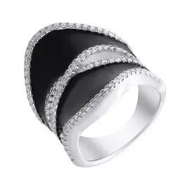 Кольцо из серебра R8209-H1_KO_ENAM_001_WG