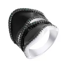 Кольцо из серебра R8209-H3_KO_ENAM_001_WG