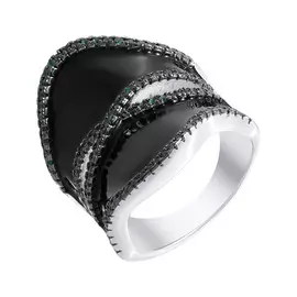 Кольцо из серебра R8209-H3_KO_ENAM_001_WG