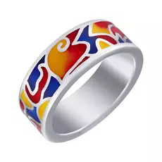 Кольцо из серебра R-7663_KO_ENAM_002_WG