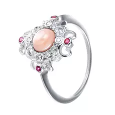 Кольцо из серебра RS9187Mop_KO_SH_001_WG