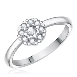 Кольцо из серебра с фианитами 94011710